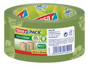 Ekologiška ir stipri pakavimo juosta TESA PACK Eco & Strong, 50mm x 66m, žalios sp.