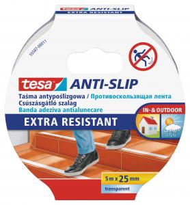 Slydimą mažinanti juosta TESA Anti-Slip Tape, 25mm x 5m, skaidri