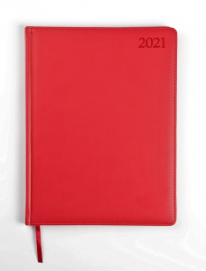 Kalendorius EXTRA SHINE , 2024, PU, A4, raudonos sp.