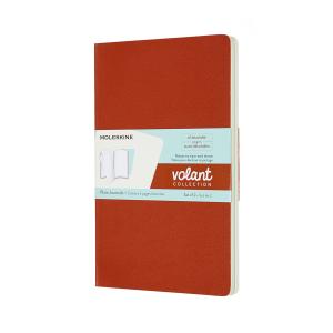 Užrašų knygutė Moleskine Volant, 13x21cm, minkštais viršeliais, mėlyna/ balta