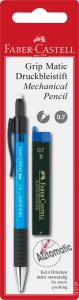 *Automatinis pieštukas Faber-Castell Grip-Matic, 0,7mm, blisteryje, su grafitų papildymu