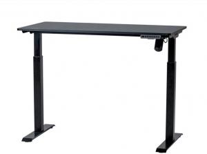 Reguliuojamo aukščio stalas SUN-FLEX®EASYDESK ELITE, elektrinis, vieno variklio, juodas rėmas, 120x60 cm juodas stalviršis