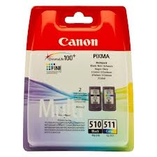 Canon PG-510/CL-511 kasečių rinkinys (2970B010), juoda ir trispalvė kasetė rašaliniams spausdintuvams