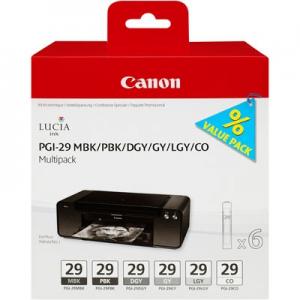 Canon PGI29 (4868B018), MBK/PBK/DGY/GY/LGY/CO kasečių rinkinys rašaliniams spausdintuvams