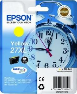 Epson No.27XL (C13T27144012) DURABrite Ultra 27XL, geltona kasetė rašaliniams spausdintuvams, 1100 psl.