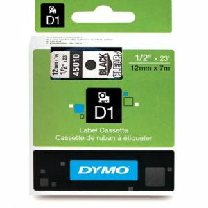 Dymo Label 45010 Skaidri/Juoda (S0720500), juostelė