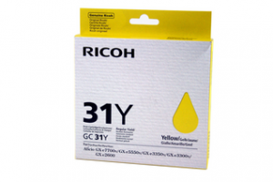 Ricoh Cart. GC31Y (405691), geltona kasetė rašaliniams spausdintuvams