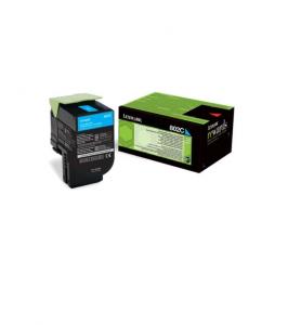 Toneris Lexmark 802C cyan | return | 1000 pgs| CX310dn / CX310n / CX410de / CX41