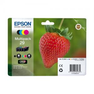 Epson 4 kasečių rinkinys No.29 (C13T29864012), juoda, žydra, purpurinė, geltona kasetė rašaliniams spausdintuvams