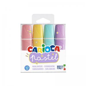 Teksto žymekliai CARIOCA Pastel, 4 vnt.