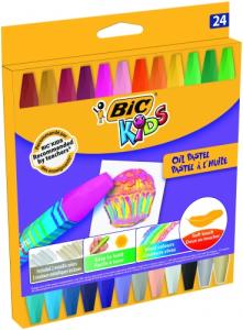 Bic Aliejinės spalvotos kreidelės Oil Pastels 24 spalvų rinkinys 380356