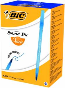 Bic Tušinukas Round Stic 1.0 mm, mėlynas, pakuotėje 60 vnt. 256378