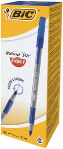 Bic Tušinukas Round Stic Exact 0.8 mm, mėlynas, pakuotėje 20 vnt. 340879