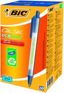 Bic Tušinukas Eco Clicstic 1.0 mm, mėlynas, pakuotėje 50 vnt. 175907