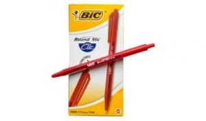 Bic Tušinukas Round Stic Clic 1.0 mm, raudona, pakuotėje 20 vnt 379633