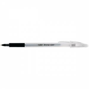 Bic Tušinukas Ball pen Cristal Grip 1.0 mm, juodas, 1 vnt. 004054