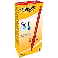 Bic Tušinukas Softfeel Clic 1.0 mm, raudonas, 1 vnt.