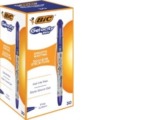 BIC Gelinis rašiklis Gel-ocity Stic 0.5 mm, mėlynas, pakuotėje 30 vnt.