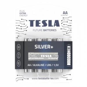 Baterijos Tesla AA Silver+ Alkaline LR06 2600 mAh (4 vnt) (13060420)
