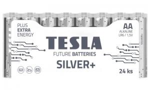 Baterijos Tesla AA Silver+ Alkaline LR06 2600 mAh (24 vnt)