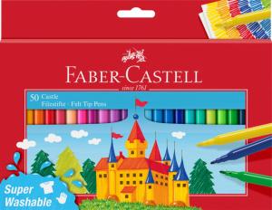 Flomasteriai Faber-Castell Castle Cardboardbox, 50 spalvų