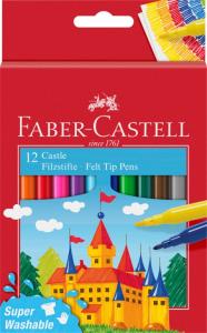 Flomasteriai Faber-Castell Castle Cardboardbox, 12 spalvų