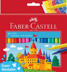 Flomasteriai Faber-Castell Castle Cardboardbox, 36 spalvų