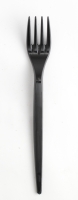 Vienkartinės šakutės SUPERIOR, PS, juodos, 17 cm, 50 vnt