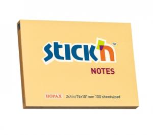 *Lipnūs lapeliai Stick´N 21148, 76x102mm, 100 lapelių, oranžinės spalvos