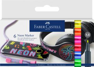 Žymeklių rinkinys Faber-Castell Neon Marker, 6 spalvų