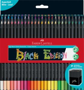 Spalvoti pieštukai Faber-Castell Black Edition, 50 spalvų