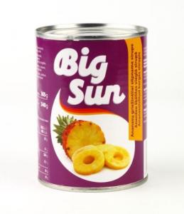 Ananasų griežinėliai BIG SUN, 565 g / 340 g