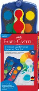 Akvareliniai dažai Faber-Castell Connector, 24 spalvų, su teptuku