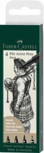 Rašikliai piešimui Faber-Castell Pitt Artist Pen #199, 4vnt (1.5, C, B, FM)