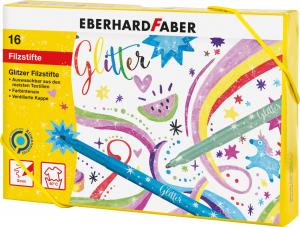 Flomasteriai EberhardFaber, blizgantys 16 spalvų