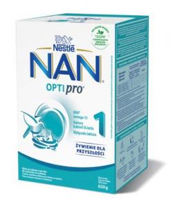 Pradinio maitinimo pieno mišinys NAN OPTIPRO 1, kūdikiams nuo gimimo, 650 g
