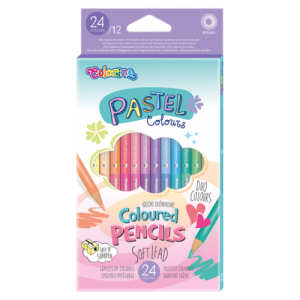 Spalvoti pieštukai dvipusiai  Colorino Pastel 12vnt / 24 pastelinių spalvų