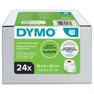 Kleepkirjaetiketid Dymo 36X89mm 24x260tk