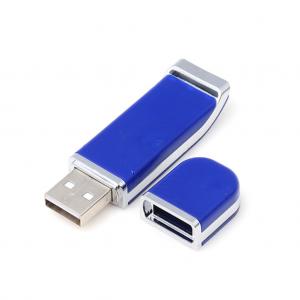 USB atmintinė UG1150/4GB mėlyna lenktu galiuku su kamšteliu (reklaminė)