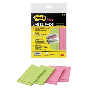 **Lipnios etiketės Post-it, Super Sticky 47,6x73mm, 4 blokeliaix25 etiketės