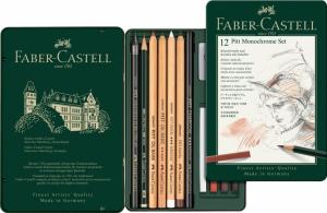 Rinkinys Faber-Castell PITT Charcoal Monochrome, 12vnt