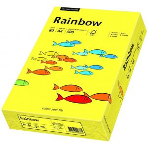 Spalvotas biuro popierius Rainbow, A4, 80g, 14 citrininės geltonos spalvos, 500 lapų