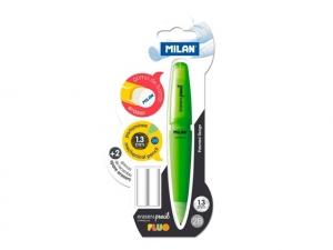 *Automatinis pieštukas  Milan Capsule FLUO, 2B, 1.3mm +  2 trintukai, blisteryje