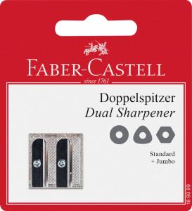 Pieštukų drožtukas Faber-Castell 2 skylučių, metalinis