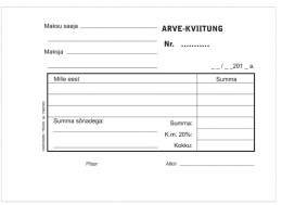 Blankett Arve-kviitung A6 2x50, isekopeeruv, GR