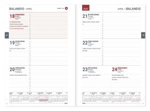 Darbo kalendorius Timer Week, A5, Desing flowers