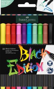 Teptukiniai rašikliai Faber-Castell Black Edition, 10 spalvų