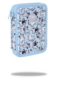 Forminis dviejų skyrių penalas su priedais CoolPack Jumper XL Cute Bulldogs