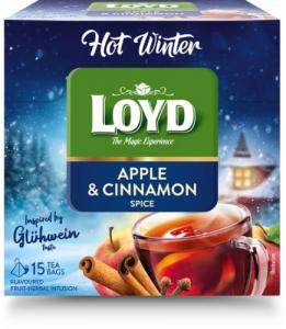 Vaisinė arbata LOYD Hot Winter, su obuoliais ir cinamonu, 15 x 3 g