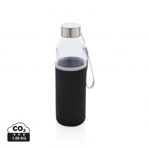 Glass bottle with neoprene sleeve